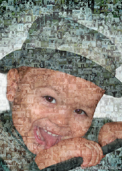 Gyermek portré mozaikkép